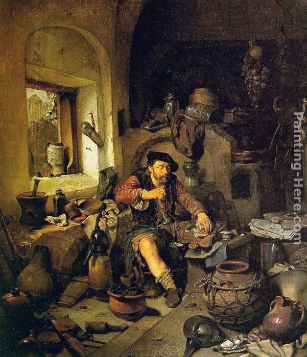 The Alchemist painting - Cornelis Bega The Alchemist art painting